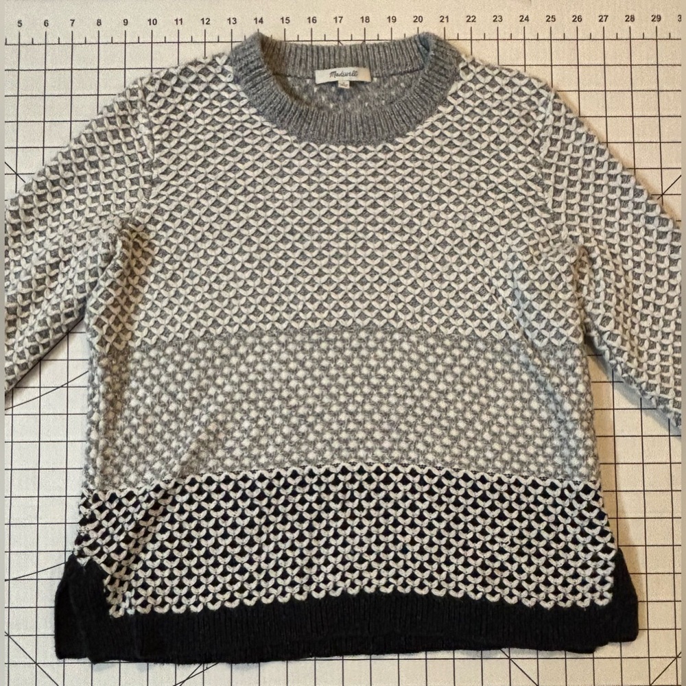 Madewell Women’s Size Medium Geo-Block Pullover Sweater - Picture 4 of 7